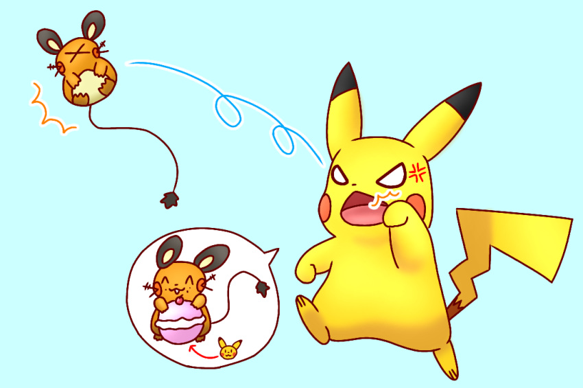 angry dedenne nintendo pikachu pikatiu pok&eacute;mon pok&eacute;mon_(species) video_games