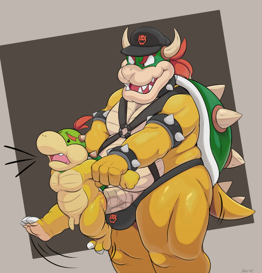 absurd_res age_difference anal anal_penetration bdsm big_dom_small_sub big_penis bowser bowser_jr. butt cub digital_media_(artwork) father father_and_son forced hair hi_res huge_penetration incest koopa large_penetration male male/male mario_bros nintendo nokemop overweight overweight_male parent penetration penis rape red_hair scalie size_difference slightly_chubby son tight_fit video_games young