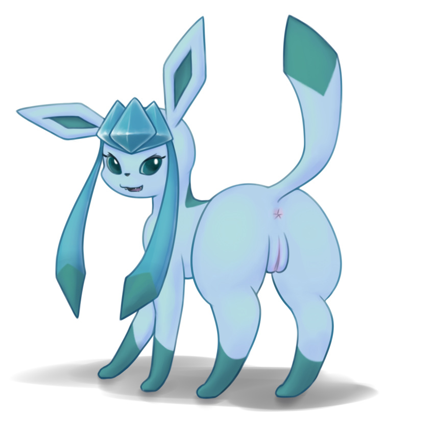 1:1 anus eeveelution female ghostlewds glaceon hi_res looking_at_viewer nintendo pok&eacute;mon pok&eacute;mon_(species) pussy solo video_games