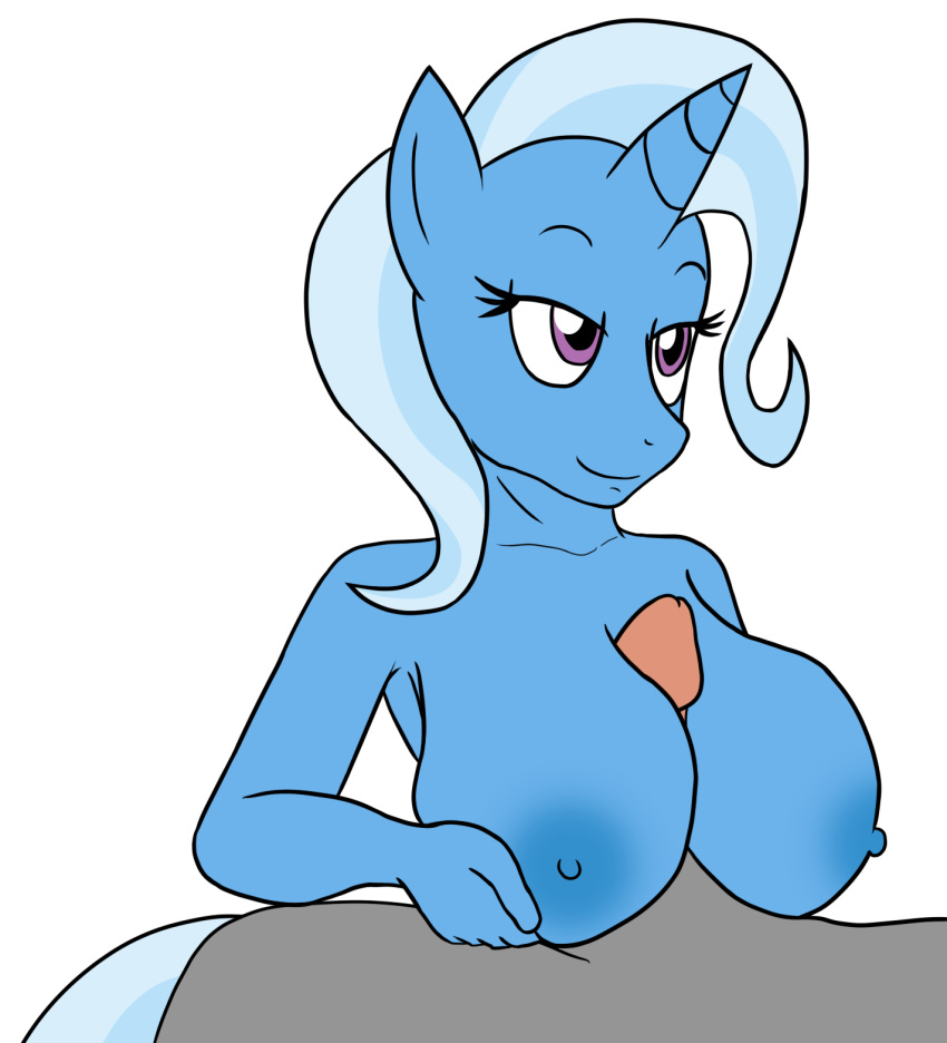 anthro big_breasts breasts equid female friendship_is_magic hi_res male male/female mammal my_little_pony penis sex steelph titfuck trixie_(mlp)