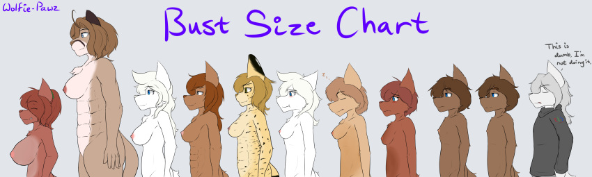 2019 5_fingers absurd_res akire_fawe ania_cresbay anthro arctic_wolf areola big_breasts biped breast_size_difference breasts brown_fur brown_hair bust_chart canid canine canis clothed clothing cougar dialogue digital_media_(artwork) english_text eyebrows eyelashes eyes_closed facial_markings felid feline female fingers fully_clothed fur gwen_ambler hair happy head_markings hi_res huge_breasts humanoid_hands jen_ambler long_hair mammal maria_lys markings maya_turner medium_breasts miss_rivers_(wolfie-pawz) nipples nude piera_cirze pink_nipples serval short_hair signature sleeping small_breasts smile sound_effects spots spotted_fur tara_hart tawny_fur text tina_hart tuft what_the_hart_wants white_fur white_hair white_nose wolf wolfie-pawz zzz