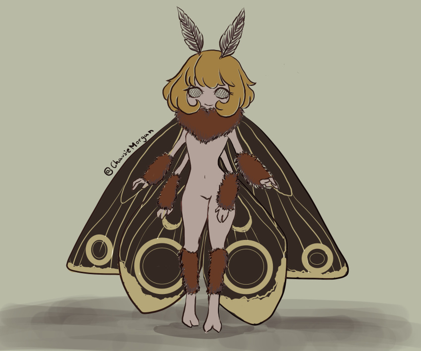 absurd_res antennae_(anatomy) anthro arthropod butterfly chausie_morgan female fur hi_res insect lepidopteran monster_girl_(genre) monster_musume moth multi_arm multi_limb nude solo tuft