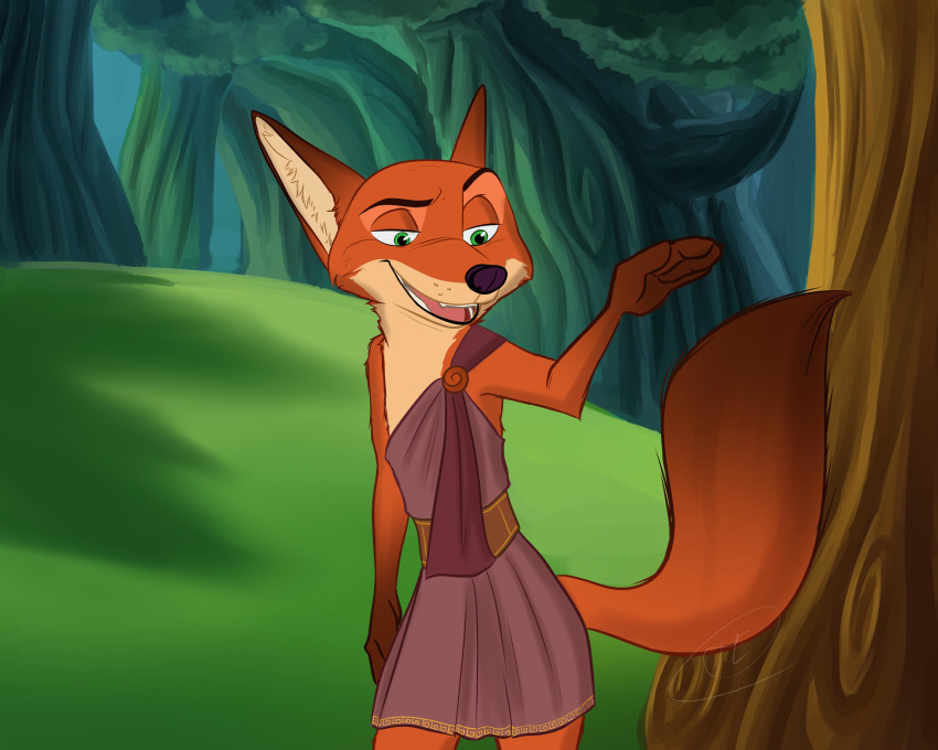 5:4 absurd_res anthro black_nose canid canine clothing disney fox fur hi_res male mammal nick_wilde simple_background trashasaurusrex zootopia