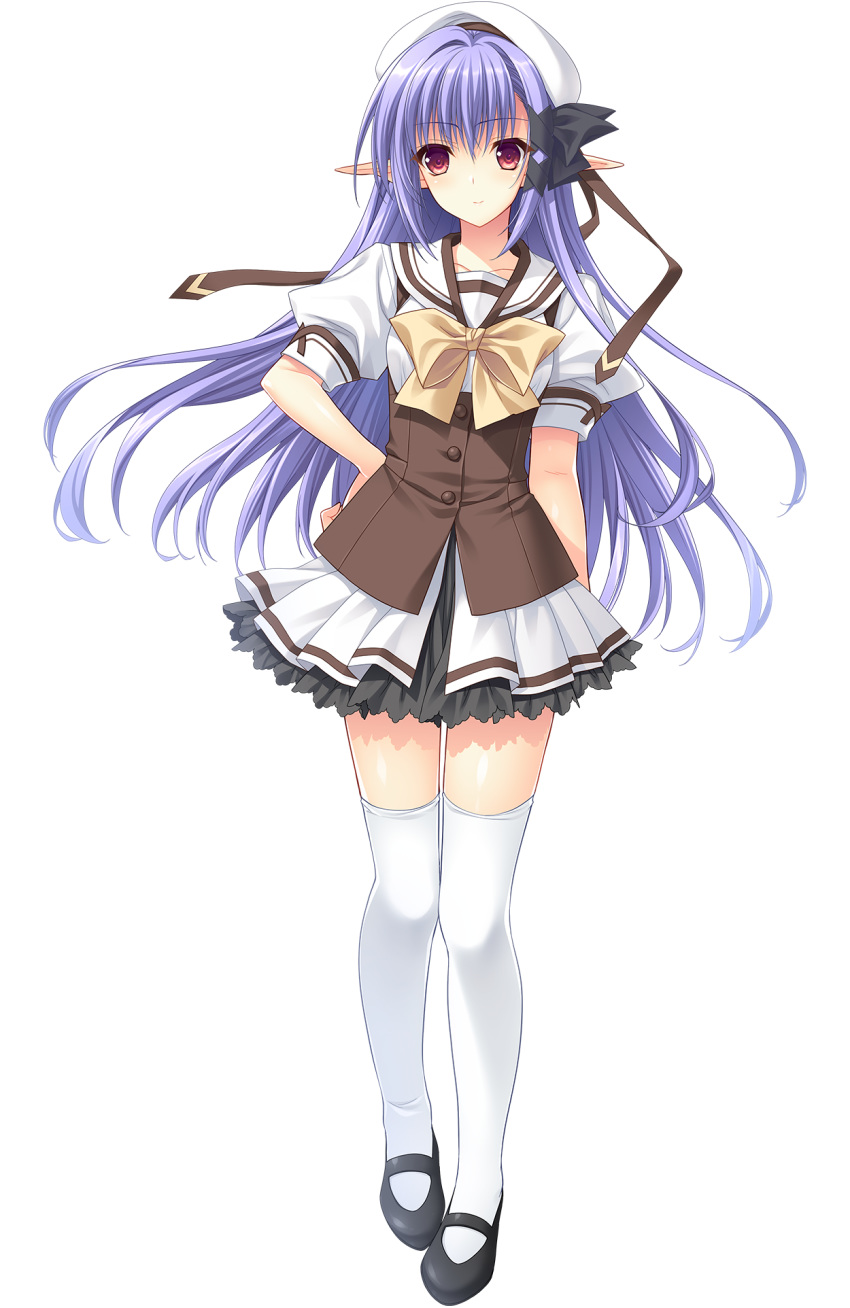 navel pointy_ears seifuku shuffle shuffle!_episode2 tagme thighhighs transparent_png