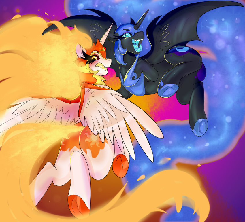 butt daybreaker_(mlp) equid female feral friendship_is_magic hi_res horn mammal my_little_pony nightmare_moon_(mlp) rayadra winged_unicorn wings