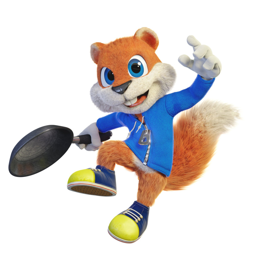 1:1 anthro blue_clothing blue_eyes blue_jacket bottomless buckteeth clothed clothing conker conker's_bad_fur_day cookware footwear frying_pan fur gloves handwear hi_res holding_object jacket kitchen_utensils looking_at_viewer male mammal nintendo open_mouth orange_fur rareware rodent sciurid shoes simple_background smile solo super_smash_bros. super_smash_bros._ultimate teeth tongue tools topwear tree_squirrel ursid video_games white_background white_clothing white_gloves yellow_clothing yellow_footwear yellow_shoes zipper