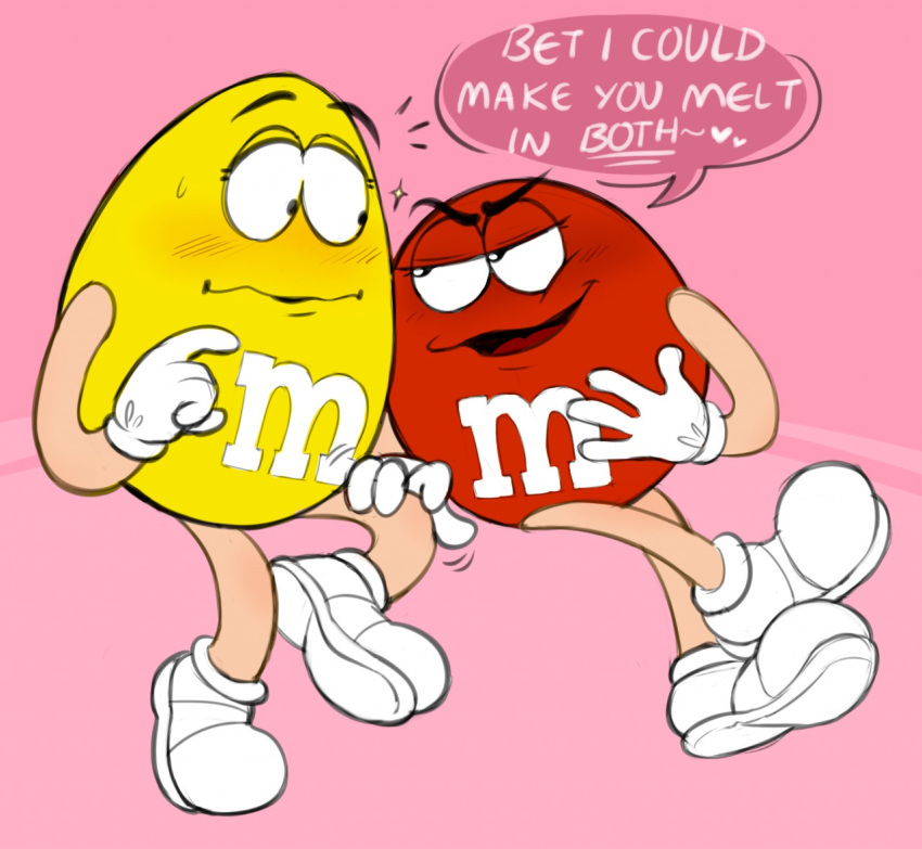 duo english_text food food_creature m&amp;m mars_incorporated missuspatches not_furry text