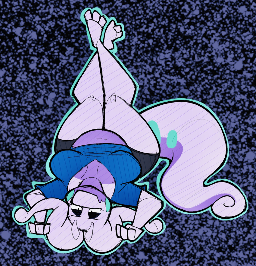 2019 3_toes 4_fingers aimbot-jones antennae_(anatomy) anthro belly big_breasts bottomwear breasts cleavage clothed clothing curled_tail dragon female fingers front_view goodra half-closed_eyes hi_res lying midriff navel nintendo on_back overweight overweight_female pok&eacute;mon pok&eacute;mon_(species) shirt shorts solo thick_tail thick_thighs toes topwear video_games wasabi_(aimbot-jones) wide_hips