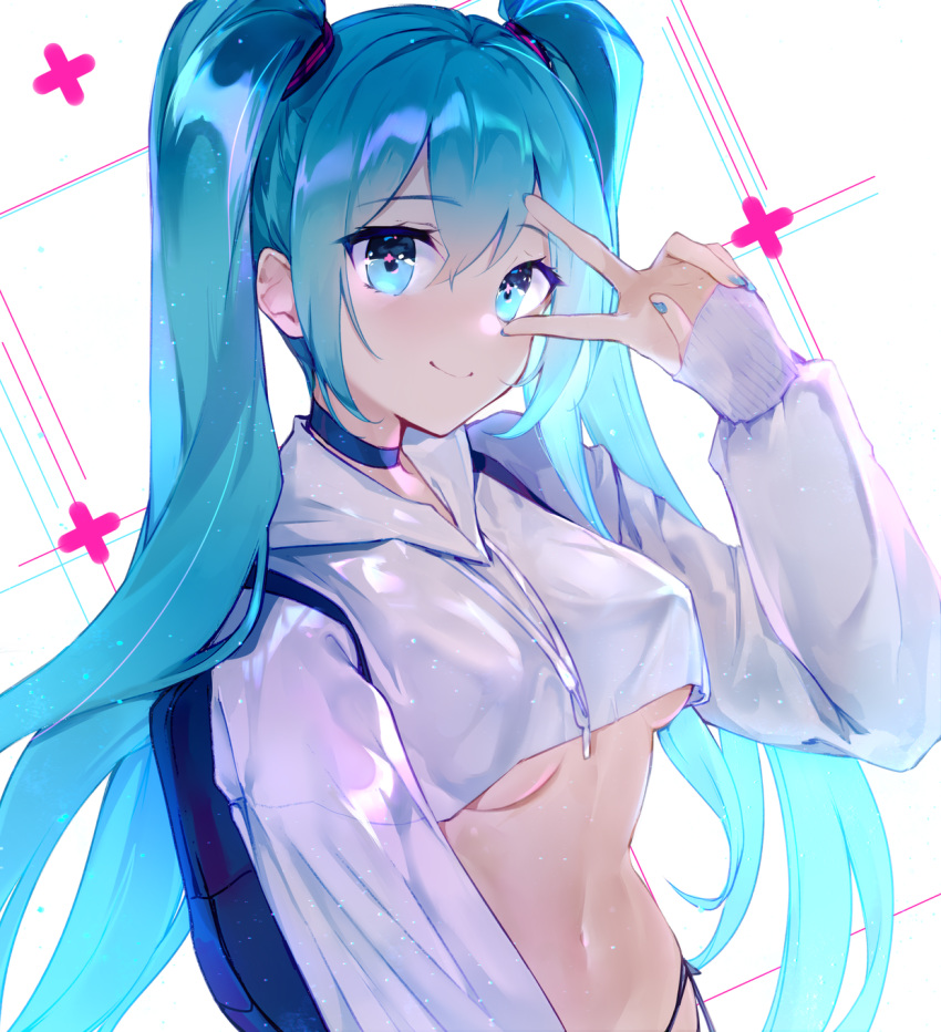 erect_nipples hatsune_miku hoshiineko underboob vocaloid