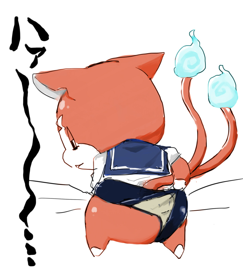 2018 clothed clothing crossdressing felid feline hi_res jibanyan mammal video_games yo-kai_watch 終