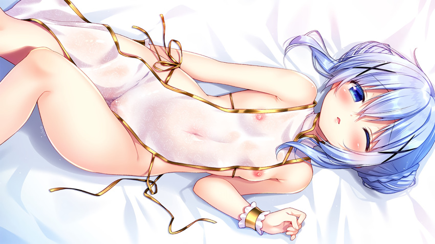 chinese_clothes chinese_dress gochuumon_wa_usagi_desu_ka? kafuu_chino tagme_(artist) wet