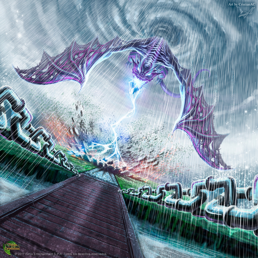 1:1 2019 absurd_res ambiguous_gender cristianac day detailed_background digital_media_(artwork) dragon feral hi_res looking_at_viewer membrane_(anatomy) membranous_wings open_mouth outside raining sky solo tongue wings