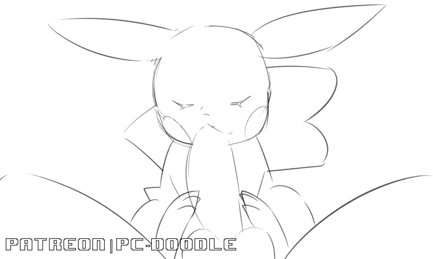 2d_animation 3_toes animated erection eyes_closed feet fellatio female feral foot_fetish footjob humanoid_penis knot male male/female monochrome nintendo oral oral_footjob oral_penetration patreon paws pc-doodle penetration penile penis pikachu pok&eacute;mon pok&eacute;mon_(species) sex simple_background size_difference sketch solo_focus toes video_games white_background