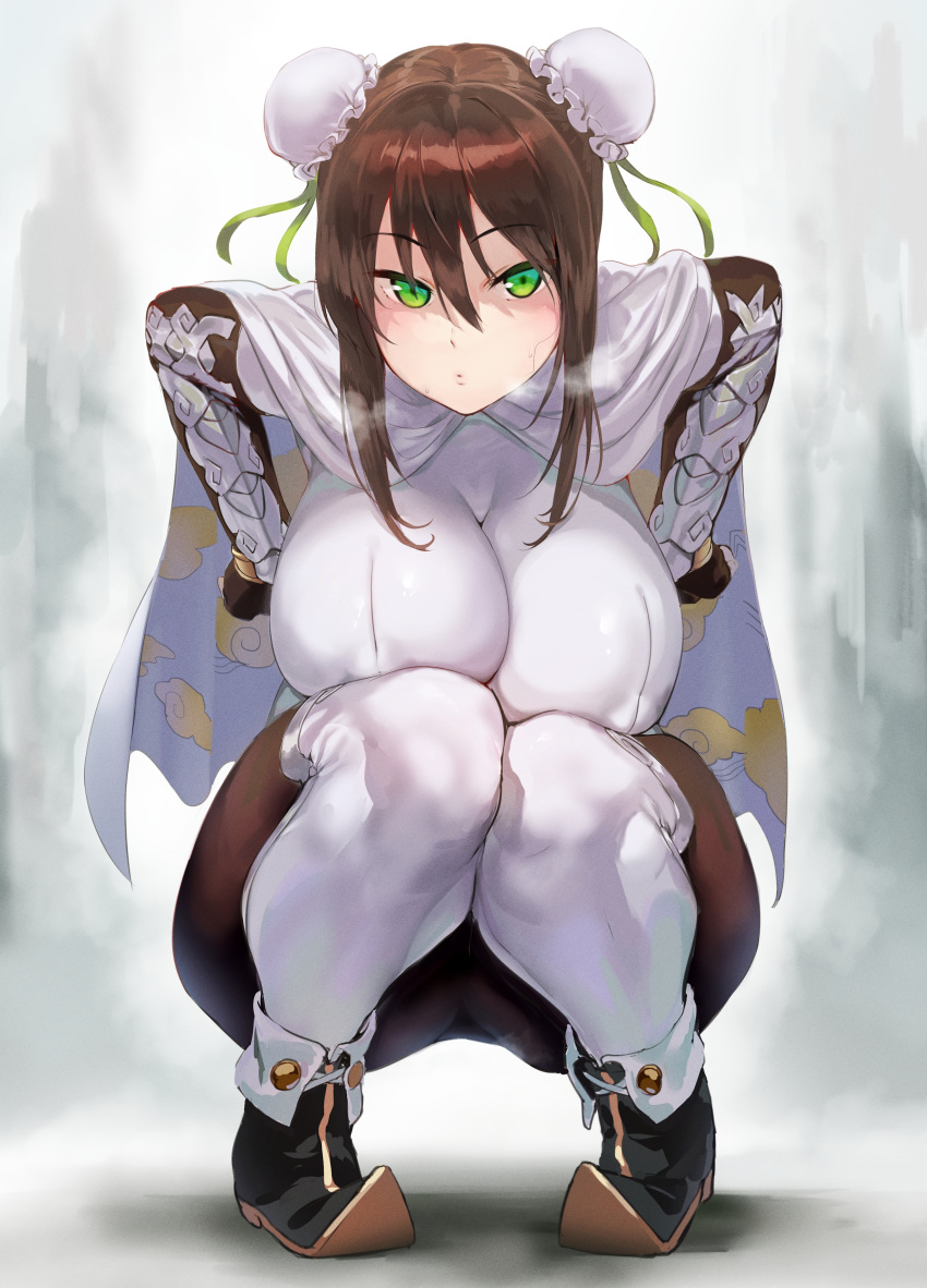 armor bodysuit erect_nipples fate/grand_order iku_(ikuchan_kaoru) qin_liangyu_(fate/grand_order)