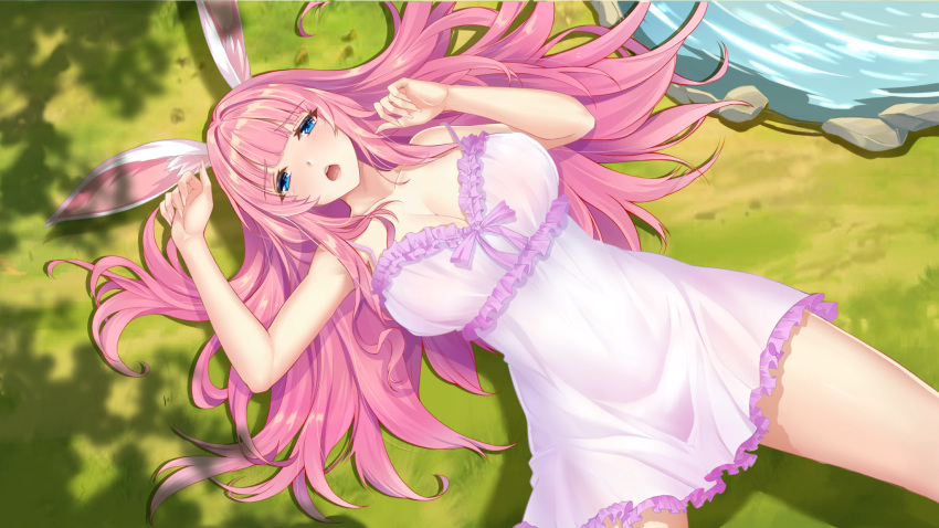 animal_ears bunny_ears cleavage dsgame game_cg lingerie lost tagme