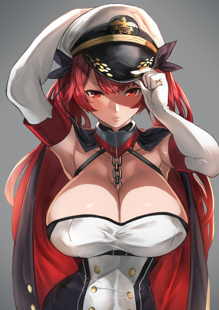 azur_lane cleavage honolulu_(azur_lane) hotate uniform