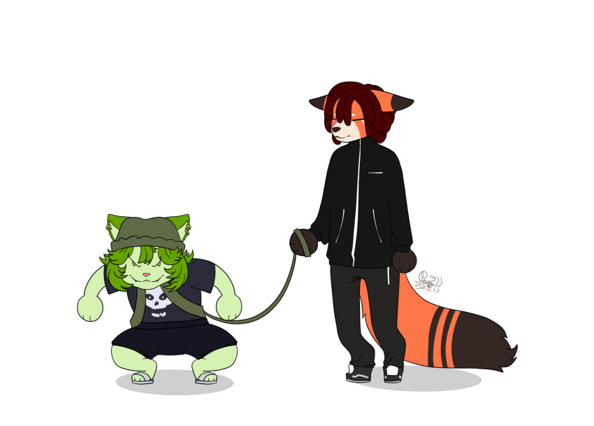 ailurid anthro canna_(malarsauce) dreadlocks duo female generation_9_pokemon hi_res humor leash leashed_female male male/female mammal meme misfits_(band) nintendo opium pierre_(palmtrees) playboi_carti pokemon pokemon_(species) red_panda sprigatito ych