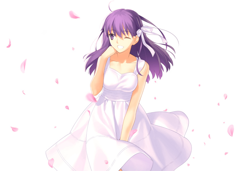 dress fate/stay_night matou_sakura skirt_lift summer_dress takeuchi_takashi