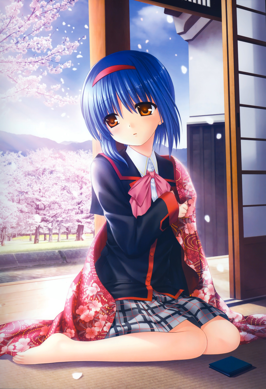 japanese_clothes key little_busters! na-ga nishizono_mio seifuku