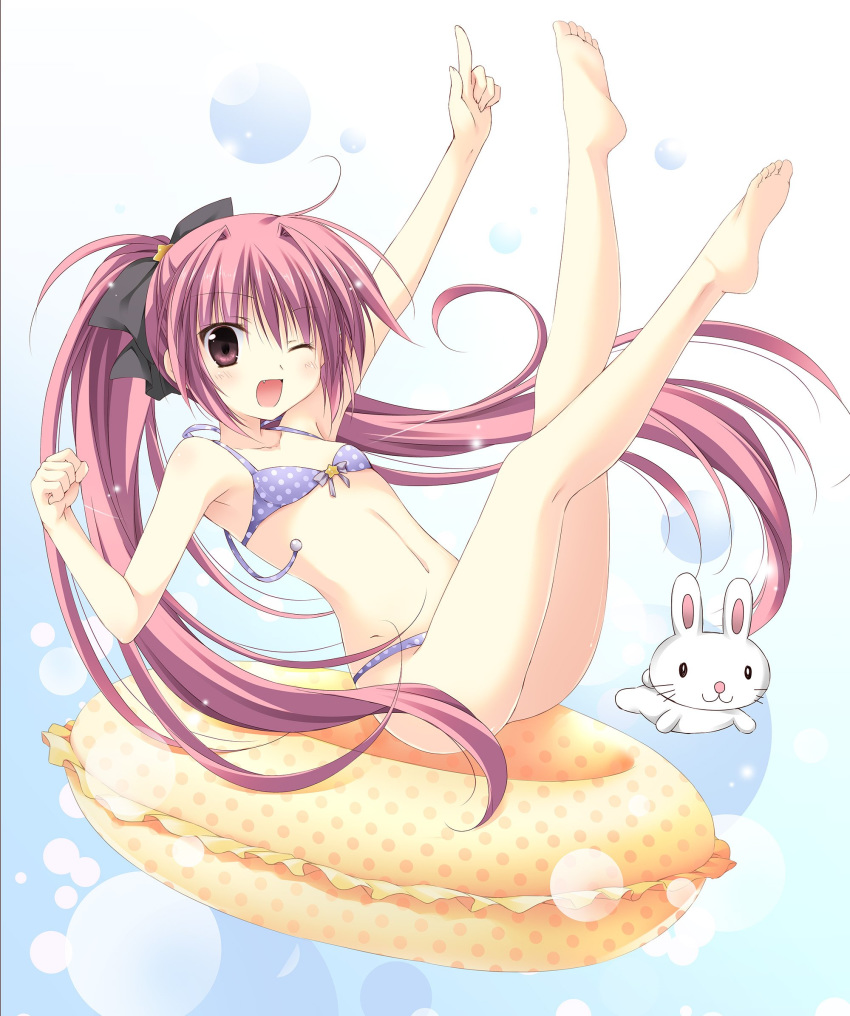 bikini feet korie_riko magical_charming! mujin_shoujo orietta_chrono_istarica_ginasteele swimsuits