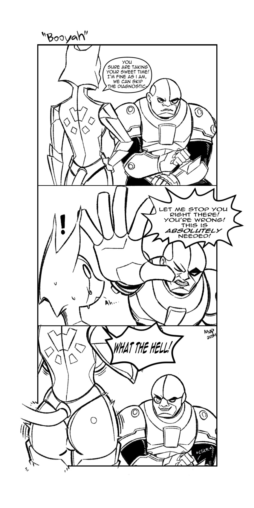 2024 5_fingers absurd_res anthro artist_name bald bent_arm black_and_white black_text bodily_fluids butt butt_expansion cartoon_network cheek_tuft clenched_teeth comic cyber_cat cybernetics cyborg cyborg_(dc) dated dc_comics dialogue digital_drawing_(artwork) digital_media_(artwork) duo ellipsis empty_eyes exclamation_point expansion eyebrows eyes_closed facial_tuft felid feline female fingers hand_on_hip hand_on_own_hip hi_res human humanoid_ears humanoid_hands humanoid_nose humor iris legs_together looking_at_another looking_at_another's_butt looking_at_butt looking_at_partner lynx machine male male/female mammal monochrome motion_lines motion_outline mouth_closed mu_plus no_pupils nude nude_anthro nude_female pointy_speech_bubble prick_ears screaming serious smile smirk speech_bubble standing surprise sweat tail talking_to_another talking_to_partner teen_titans teen_titans_(television_series) teeth text thick_thighs title tuft