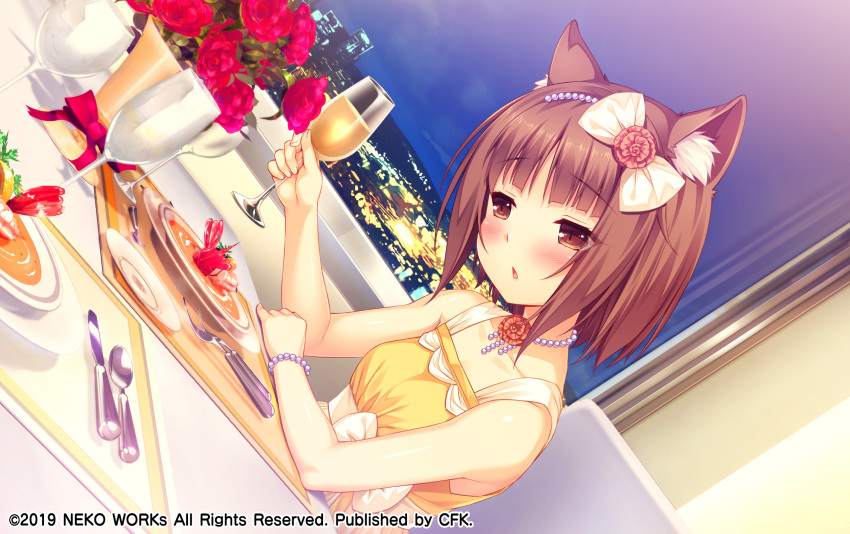 animal_ears azuki dress game_cg neko_works nekomimi nekopara sayori