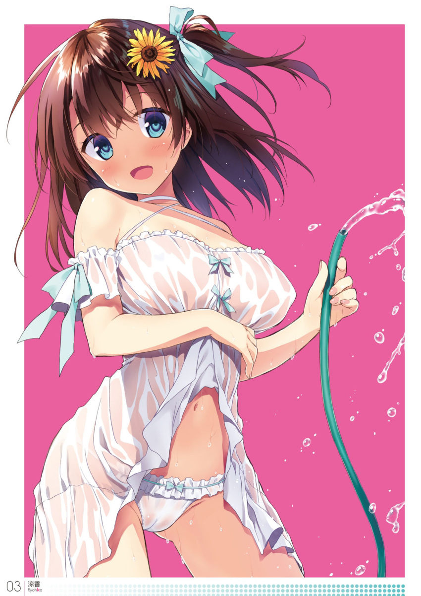 no_bra pantsu ryohka see_through tagme wet