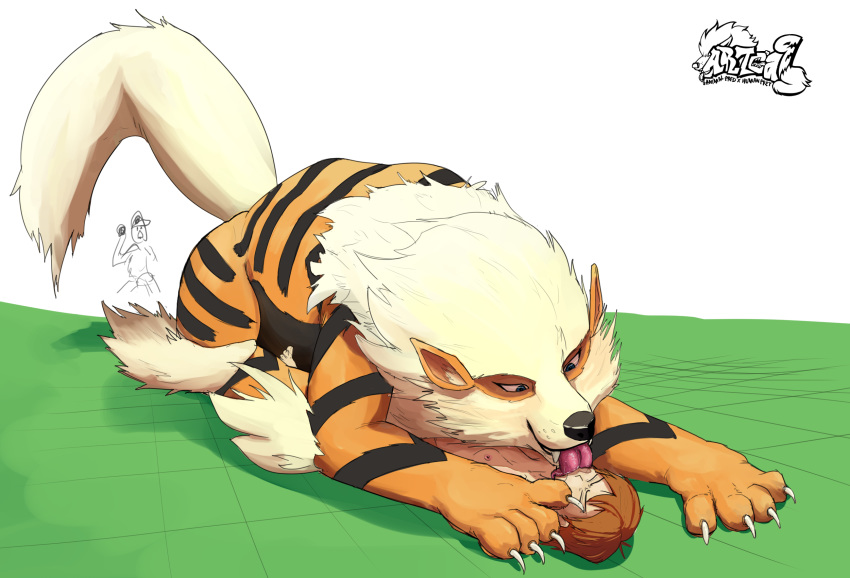 arcanine artca9 bodily_fluids drooling feral feral_pred heat_(disambiguation) hi_res human human_prey larger_feral licking mammal nintendo pok&eacute;mon pok&eacute;mon_(species) predator_(disambiguation) prey_(disambiguation) saliva size_difference size_play smothering steam sweat teeth tongue tongue_out video_games