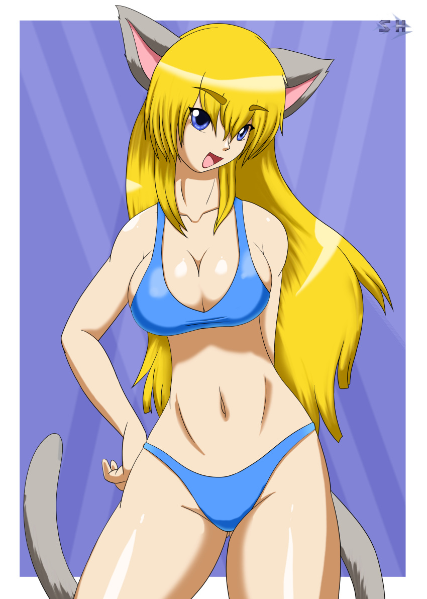 absurd_res animal_humanoid breasts cat_humanoid clothing felid felid_humanoid feline feline_humanoid female hi_res humanoid mammal mammal_humanoid smile solo speeds