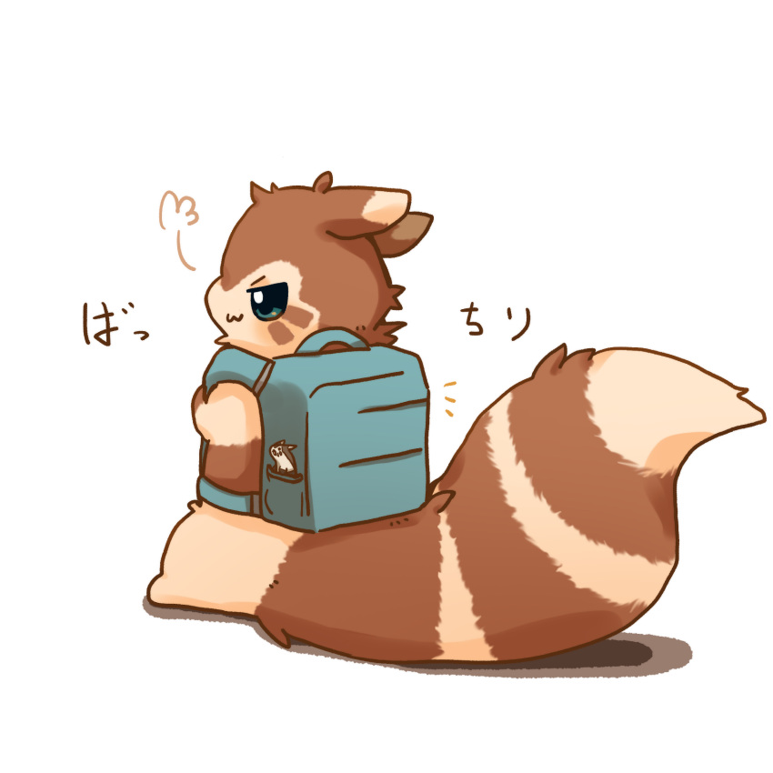 1:1 2019 blush brown_body brown_fur fur furret hi_res japanese_text ke_mo_suke nintendo pok&eacute;mon pok&eacute;mon_(species) simple_background text video_games white_background