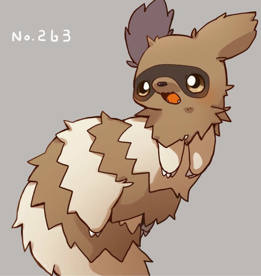 2019 brown_body brown_fur feral fur hi_res ke_mo_suke nintendo pok&eacute;mon pok&eacute;mon_(species) simple_background solo video_games zigzagoon