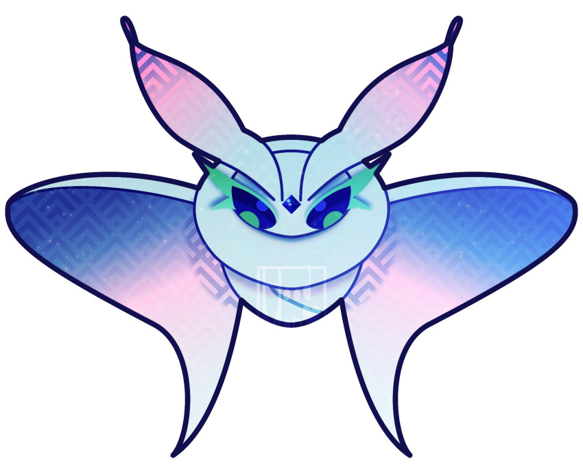 2019 anonymonster antennae_(anatomy) arthropod arthropod_abdomen blue_antennae blue_eyes blue_wings cool_colors dewlap_(anatomy) digital_drawing_(artwork) digital_media_(artwork) dipstick_antennae eyelashes female feral flying forehead_gem front_view frosmoth full-length_portrait gradient_wings hi_res insect lepidopteran lepidopteran_wings long_eyelashes looking_at_viewer multicolored_antennae multicolored_wings nintendo pink_antennae pink_wings pok&eacute;mon portrait simple_background solo suspended_in_midair unknown_pok&eacute;mon video_games watermark white_abdomen white_antennae white_background white_body white_wings wings