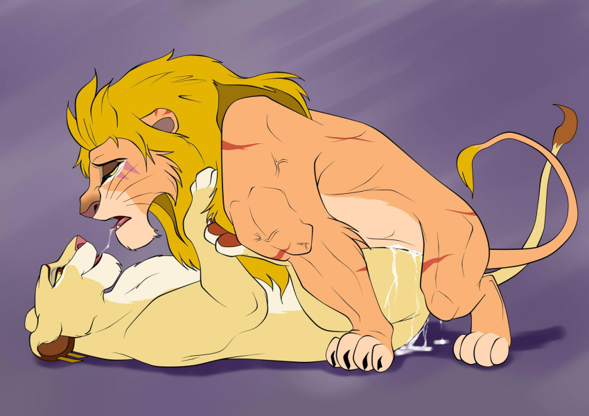 bodily_fluids cum disney female genital_fluids hi_res male male/female pussy sasamaru the_lion_king