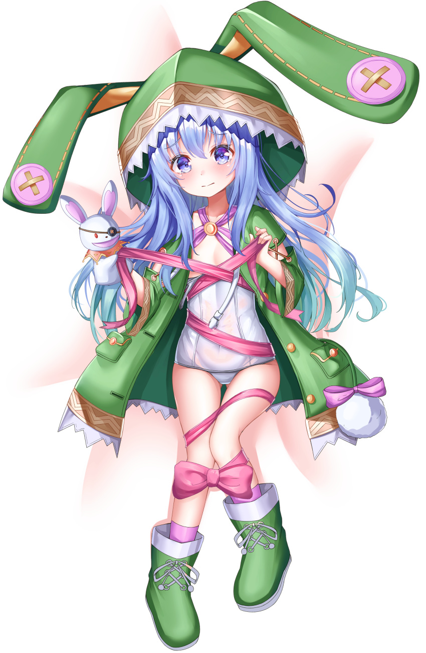 date_a_live mannaku no_bra school_swimsuit see_through swimsuits yoshino_(date_a_live)