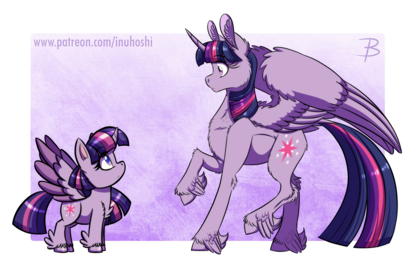 duo equid friendship_is_magic hair hi_res horn inuhoshi-to-darkpen mammal my_little_pony my_little_pony:_pony_life purple_eyes purple_hair twilight_sparkle_(mlp) winged_unicorn wings