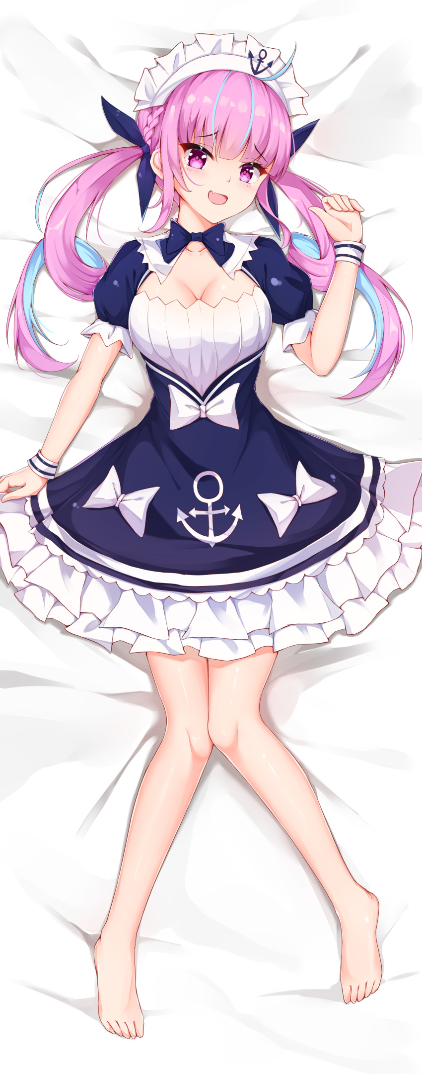 artist_revision cleavage dakimakura hololive maid minato_aqua tming