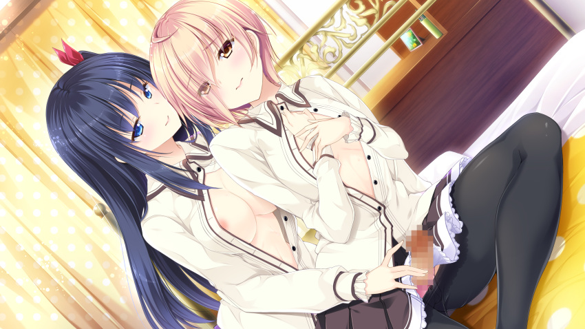 ensemble_(company) game_cg mutou_kurihito otome_ga_musubu_tsukiyo_no_kirameki shijou_ran yuuki_touya