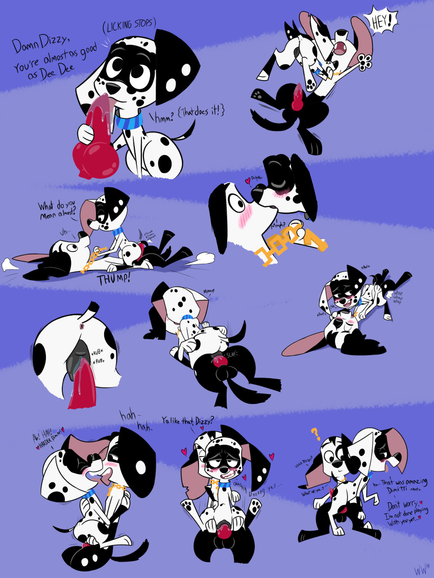 &lt;3 101_dalmatian_street 101_dalmatians 2019 ? abdominal_bulge absurd_res anatomically_correct animal_genitalia animal_penis animal_pussy anus balls bedroom_eyes black_body black_fur blush bodily_fluids brother brother_and_sister butt canid canine canine_penis canine_pussy canis collar cowgirl_position dalmatian dialogue digital_media_(artwork) dimitri_1_(101_dalmatians) disney dizzy_(101_dalmatians) domestic_dog duo english_text erection female feral feral_on_feral fur genital_fluids gold_chain half-closed_eyes hi_res incest kissing knot licking looking_back lying male male/female mammal multicolored_body multicolored_fur narrowed_eyes on_back on_top open_mouth oral penetration penile penis penis_lick pushing pussy pussy_juice saliva seductive sex sibling simple_background sister smile spots spotted_body spotted_fur tackle tailwag text tongue tongue_out two_tone_body two_tone_fur vaginal vaginal_penetration white_body white_fur whitewolf20xx young