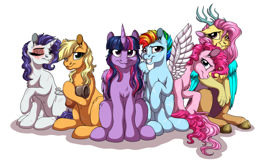 absurd_res applejack_(mlp) fluttershy_(mlp) friendship_is_magic group hi_res lupiarts my_little_pony pinkie_pie_(mlp) rainbow_dash_(mlp) rarity_(mlp) twilight_sparkle_(mlp)