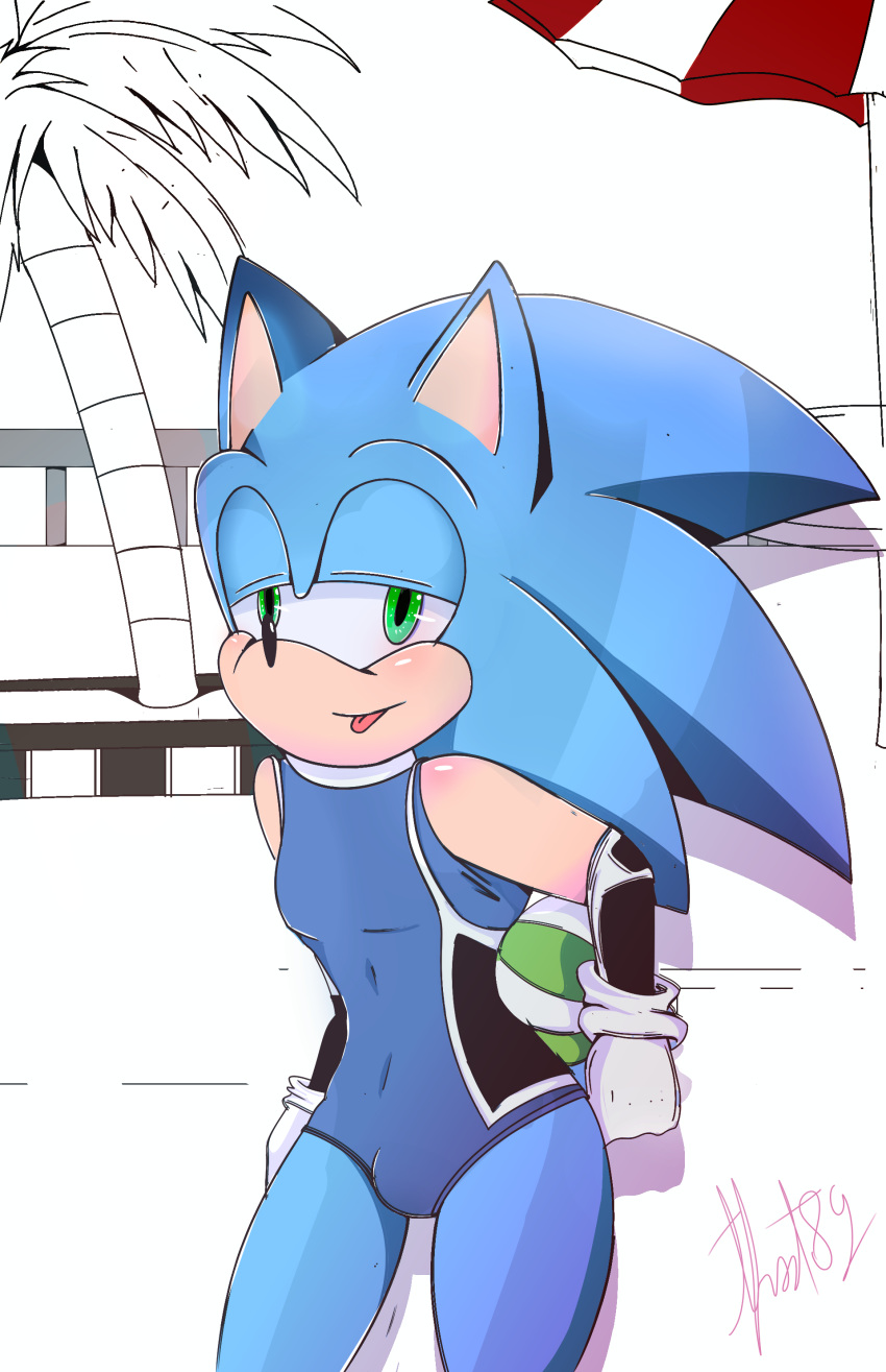 absurd_res anthro blue_body blue_fur butt eulipotyphlan fur girly hedgehog hi_res looking_at_viewer male mammal simple_background smile solo sonic_the_hedgehog sonic_the_hedgehog_(series) tfrost89 video_games