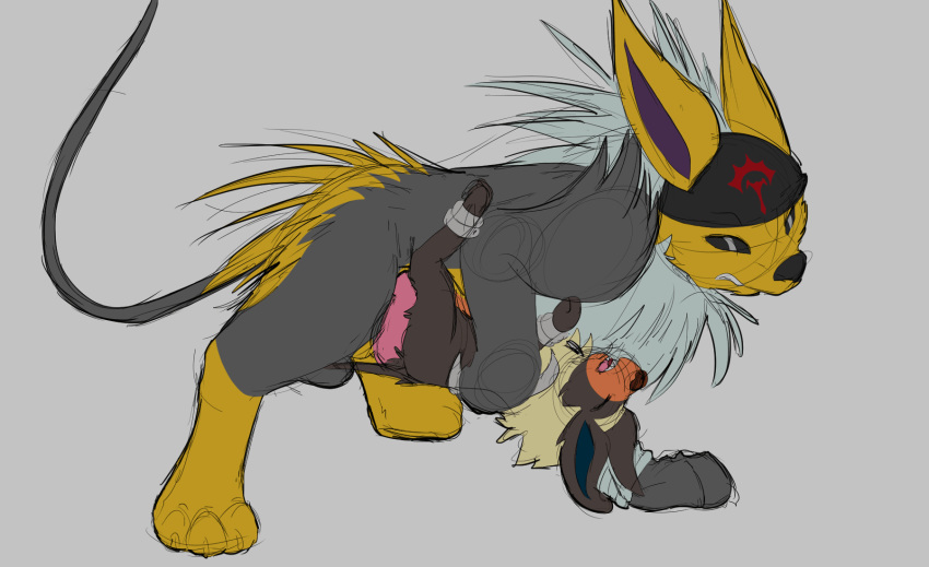 animated arrogance balls bandanna clenched_teeth crimson-flazey eeveelution feral flareon fleece_(omidas) four_legs fuegodelalma houndoom jolteon knot knot_fucking luxray moan nintendo pok&eacute;mon pok&eacute;mon_(species) size_difference spiky teeth video_games wool_(disambiguation)