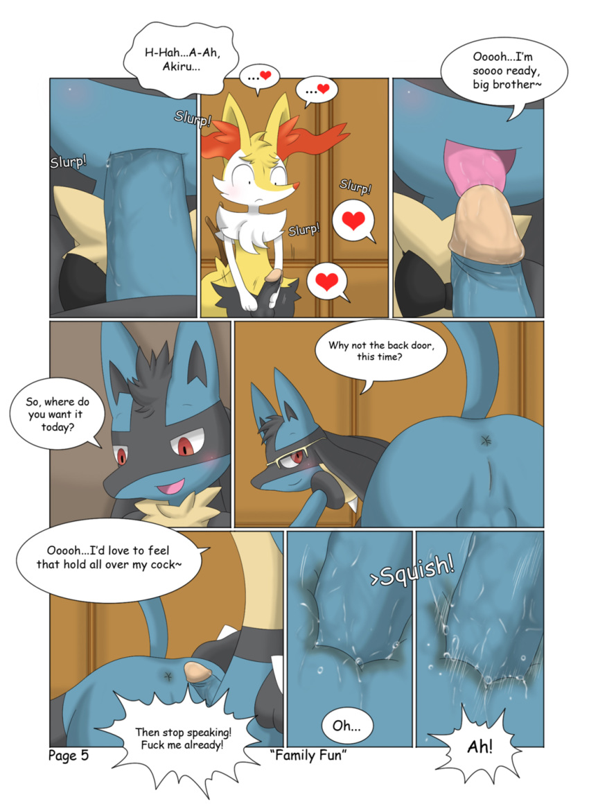 &lt;3 ... 2015 akiru_cario anal anal_penetration anthro being_watched black_body black_fur blue_body blue_fur braixen canid canine comic dialogue english_text erection fan_character father father_and_child father_and_son fur group hi_res humanoid_penis incest intersex intersex/male intersex_penetrated looking_at_another lucario male male/male male_penetrating male_penetrating_intersex male_penetrating_maleherm maleherm maleherm/male maleherm_penetrated mammal nintendo parent parent_and_child penetration penile penile_penetration penis pok&eacute;mon pok&eacute;mon_(species) sex son speech_bubble text video_games voyeur winick-lim yellow_body yellow_fur