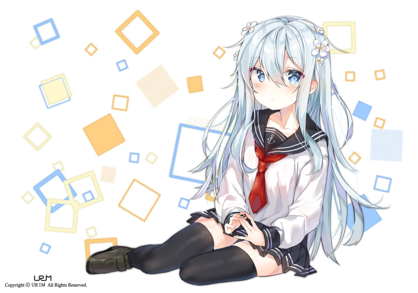 hibiki_(kancolle) kantai_collection tagme thighhighs urim