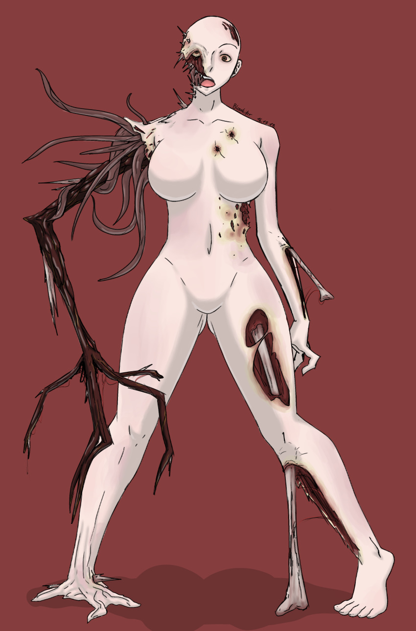 absurd_res blood bloodcifer bodily_fluids breasts female gore hi_res humanoid monster nightmare_fuel not_furry tentacles undead