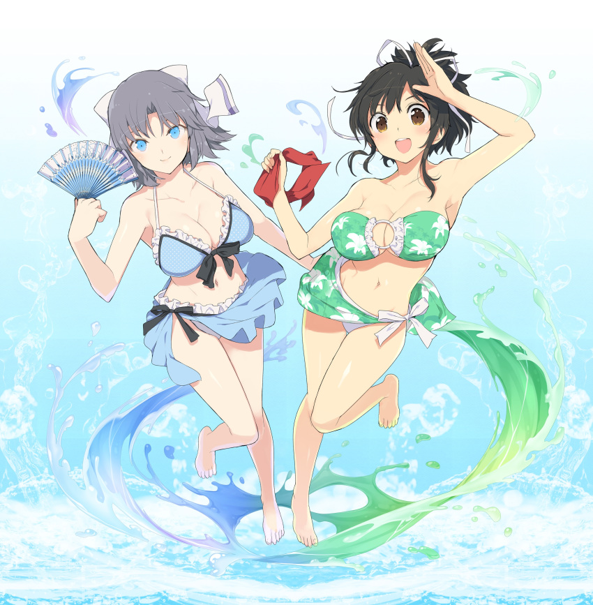 asuka_(senran_kagura) bikini cleavage senran_kagura swimsuits tagme wet yomi_(senran_kagura)