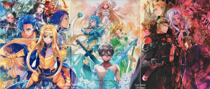 abec alice_schuberg armor asuna_(sword_art_online) kirigaya_suguha kirito leafa sinon sword sword_art_online sword_art_online_alicization