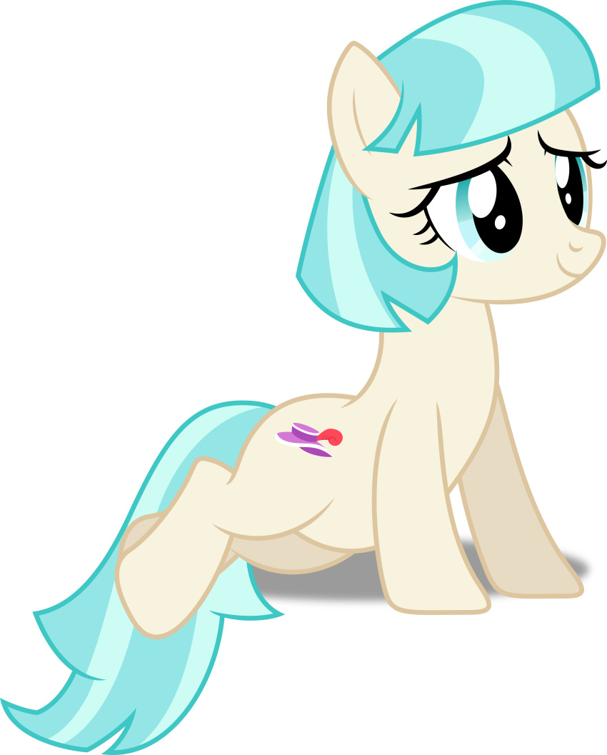 coco_pommel_(mlp) cutie_mark dashiesparkle earth_pony equid equine female feral friendship_is_magic fur hair horse mammal multicolored_hair my_little_pony pony solo two_tone_hair