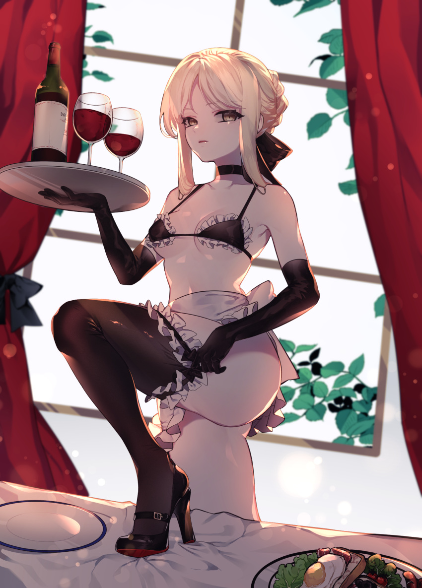 bikini_top fate/grand_order heels rimsuk saber saber_alter tagme thighhighs