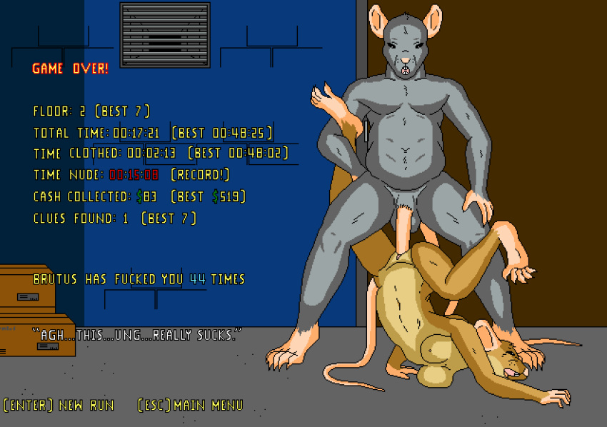 animated balls breasts digital_media_(artwork) female forced game_over gameplay_mechanics male male/female mammal murid murine nipples penetration penis pixel_(artwork) rape rat rodent vaginal vaginal_penetration video_games whimsicalsquirrel