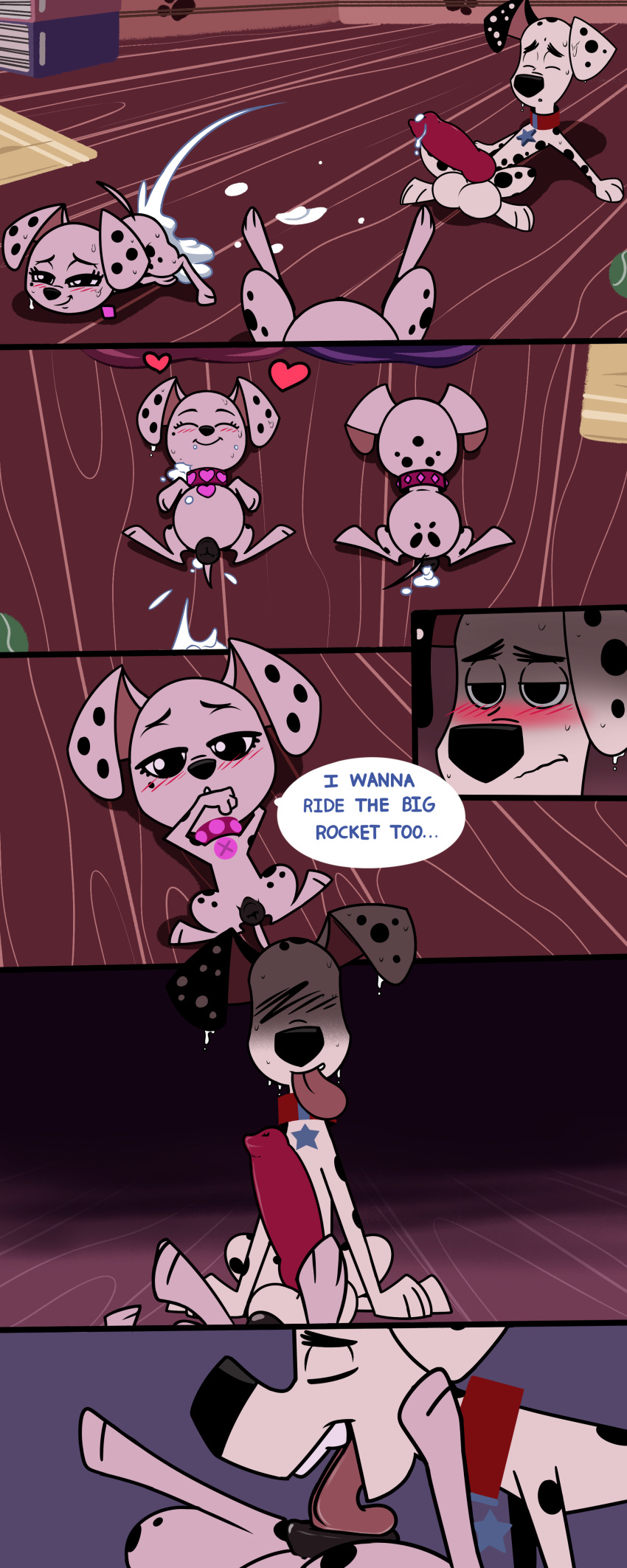 &lt;3 101_dalmatian_street 101_dalmatians 2020 2:5 abdominal_bulge absurd_res all_fours animal_genitalia animal_penis animal_pussy ass_up balls big_balls big_penis blush bodily_fluids brother brother_and_sister canid canine canine_penis canine_pussy canis collar comic cub cum cum_belly cum_drip cum_in_pussy cum_inflation cum_inside cum_on_face cum_splatter cumshot cunnilingus dallas_(101_dalmatians) dalmatian deja_vu_(101_dalmatians) destiny_(101_dalmatians) disney domestic_dog dripping dylan_(101_dalmatians) ejaculation english_text eyes_closed female feral feral_on_feral genital_fluids half-closed_eyes hi_res hypergal incest inflation knot licking long_tongue male male/female mammal messy narrowed_eyes oral orgasm penis pussy sex sibling sister speech_bubble spread_legs spreading sweat teeth text tongue tongue_out triple_d_(101_dalmatians) vaginal young